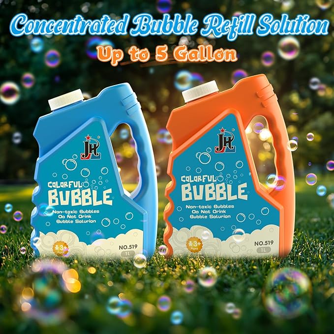 EagleStone 67 OZ Bubble Concentrated Solution (Up to 5 Gallons) – Bubble Solution Refill for Bubble Machine, Gun, Wand, and Mower – Bubbles Toys for Parties, Easter, Weddings, Outdoor Play