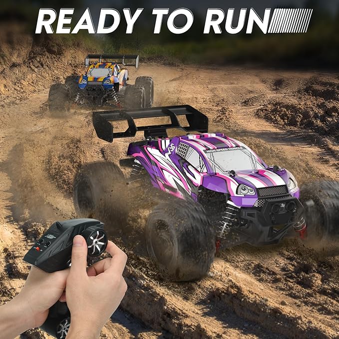 High Speed Car,Large Remote Control Truck 4X4 RTR Fast RC Cars for Adults,All Terrains RC Monster Truck Off Road Hobby Electric Vehicle Toys Birthday Christams Gifts for Kids