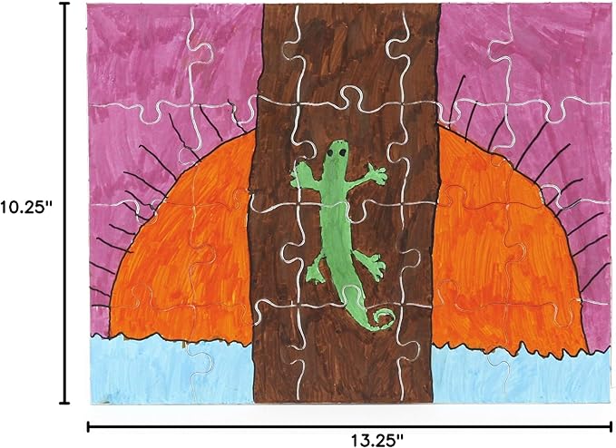 12 Blank Jigsaw Puzzles – 10.25 x 13.25 Inch, 20 Pieces Each – Hygloss DYI Party invites, Perfect for Decorating, Kids' Activities, Arts & Crafts or Party Favors - Puzzle Pieces to Draw On for Crafts