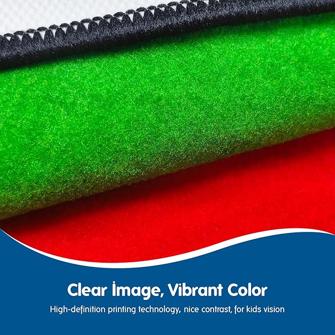 Booooom Jackson Classroom Rug Large Colorful Classroom Carpet with Non-Slip Backing, 10'4''x13' Children's School Seating Rug Elementary