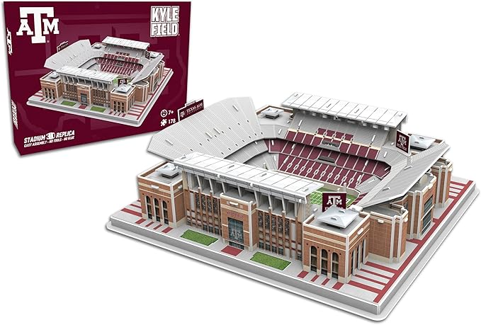 Pro Lion 3D Jigsaw Puzzle of Kyle Field Stadium Construction Building Kits - 178 Pieces| Texas A&M Aggies Football League Gifts for Boys, Adults, Men, Kids Aged 7+| Puzzles Games Kit for Creative Fan