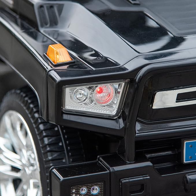 Aosom Kids Ride on Push Car, SUV Style Sliding Walking Car for Toddle with Horn, Music, Working Lights, Hidden Storage and Anti-Dumping System, Black