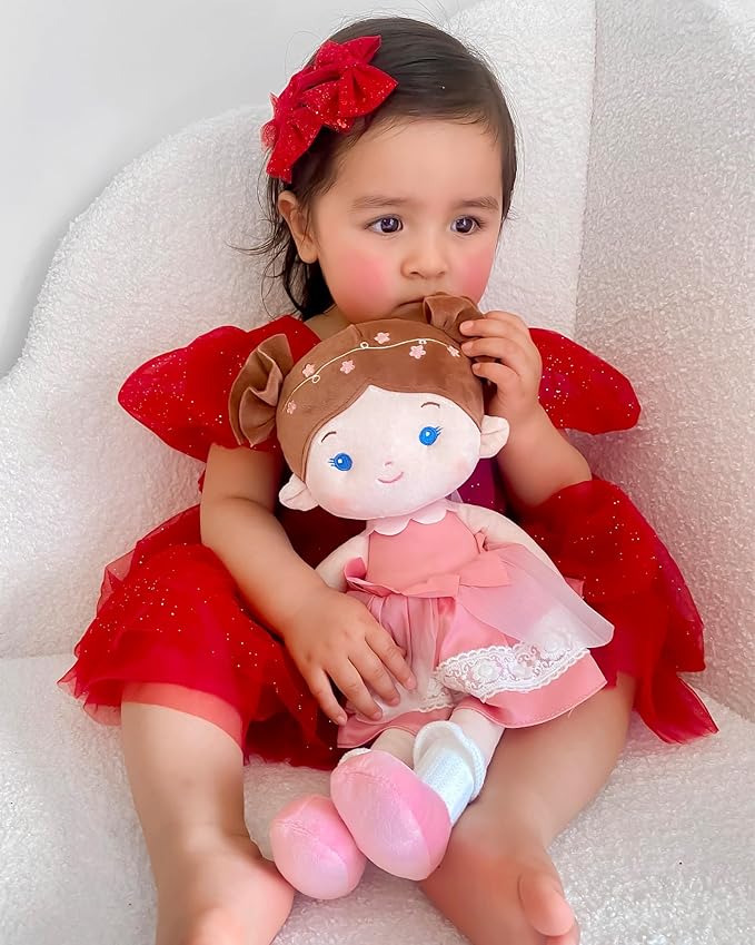 Soft Baby Doll Toys (16''), My First Baby Rag Doll for 1 Year-Old Girl Birthday Gift, Christmas Plush Toys Gift for Toddler Kids Infants-Blossom-Fairy