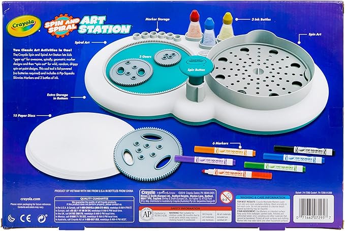 Crayola Spin & Spiral Art Station, DIY Crafts, Toys for Boys & Girls, Gift, Age 6, 7, 8, 9