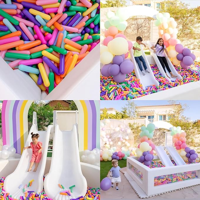 STARBOLO Ball Pit Balls for Kids- 120pcs Crush Proof Plastic Toy Balls for Toddler Ball Pit, Ball Pit Play Tent, Baby Pool Water Toys, Kiddie Pool, Party Decoration, Photo Props(8 Colors)