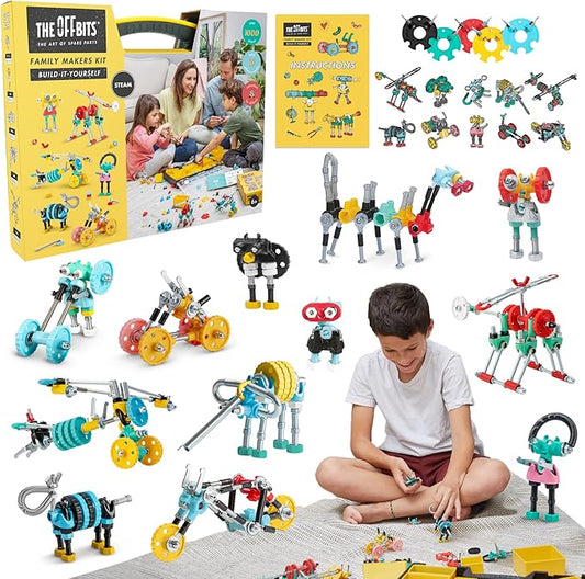 Family Kit – 1000+ PCS STEAM Building Toys for Kids Ages 6-9+, Educational Construction Set for Group Play & STEM Classroom, Creative Birthday Gift