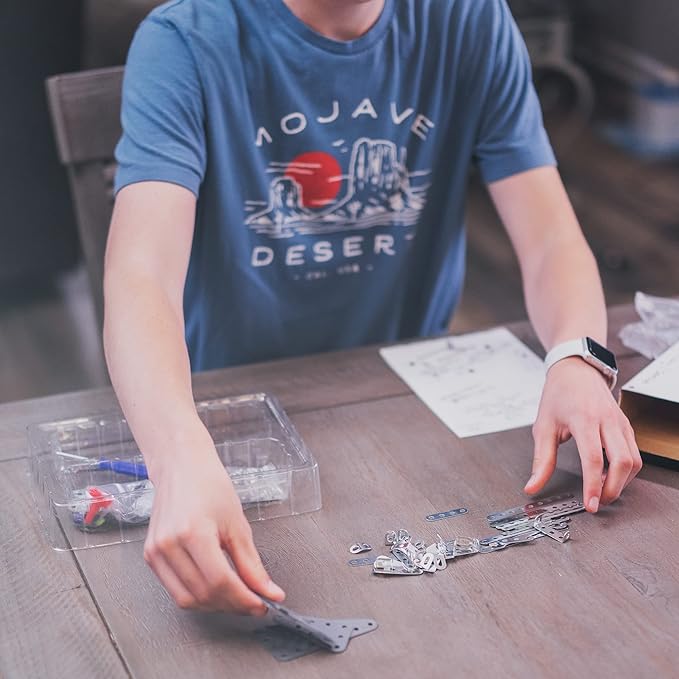 Erector Set Fighter Jet for Boys - Girls | Metal Model Airplane Kit for Adults Teens and Advanced Kids | Stem Toy | Educational and Engineering | 158 pcs