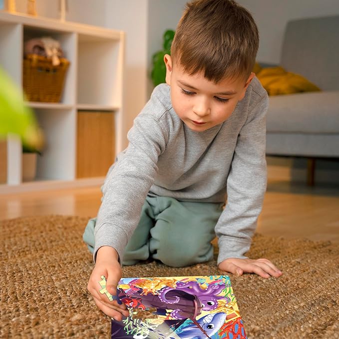 QUOKKA Puzzles for Kids Ages 4-6 - Set of 4x60 Jigsaw Puzzles for Toddlers 3-5 - Zoo, Dogs, Animals Toys for Children 6-8 yo - Gift Educational Game for Boys & Girls