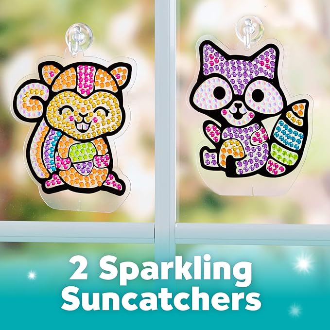 Creativity for Kids Big Gem Diamond Painting Kit - Woodland Forest Friends Stickers and Suncatchers DIY Kit - Diamond Art for Kids, Gifts for Girls Ages 6-8 Years Old, 1 Count (Pack of 1)