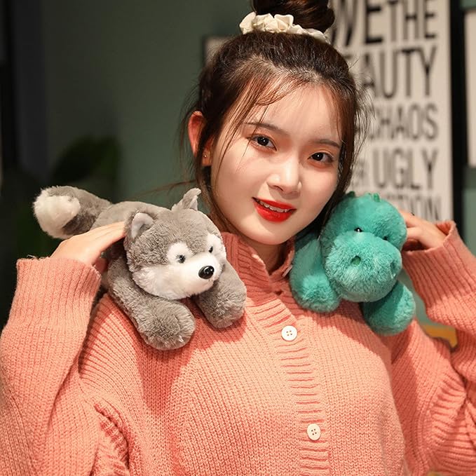 Weighted Stuffed Animals, Weighted Husky Stuffed Animal Toy Cute Husky Plush Pillow for Adults Boys Girls, 11.8in