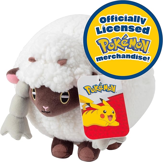 Pokémon 8" Wooloo Plush - Sword and Shield - Officially Licensed - Authentic Soft Stuffed Animal Toy Sheep Figure - Gift for Kids, Boys, Girls - 2+