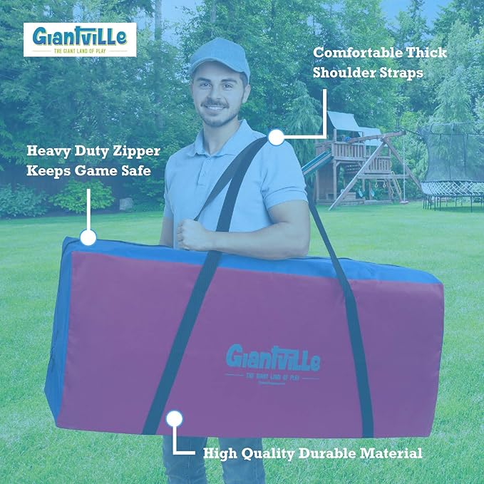 Giant 4 in a Row Connect Game + Storage Carry Bag - 4"-Feet Wide X 3.5"-Feet Tall - Oversized Jumbo Sized Entertainment for Outdoor/Indoor Play for Kids & Adults - Durable Waterproof - UPDATED VERSION