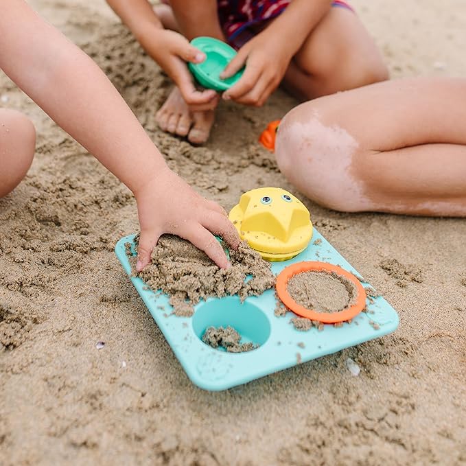 Melissa & Doug Sunny Patch Seaside Sidekicks Sand Cupcake Play Set - Toddler Beach Toys, Outdoor Toys For Sandbox, Sand Toys For Toddlers And Kids Ages 3+