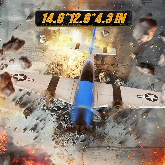 BEZGAR RC Plane, Drones for Kids, 6-axis Gyro Remote Control Airplane, RC Helicopter, Easy Control for Beginners Toys with Colorful LED Navigation Lights