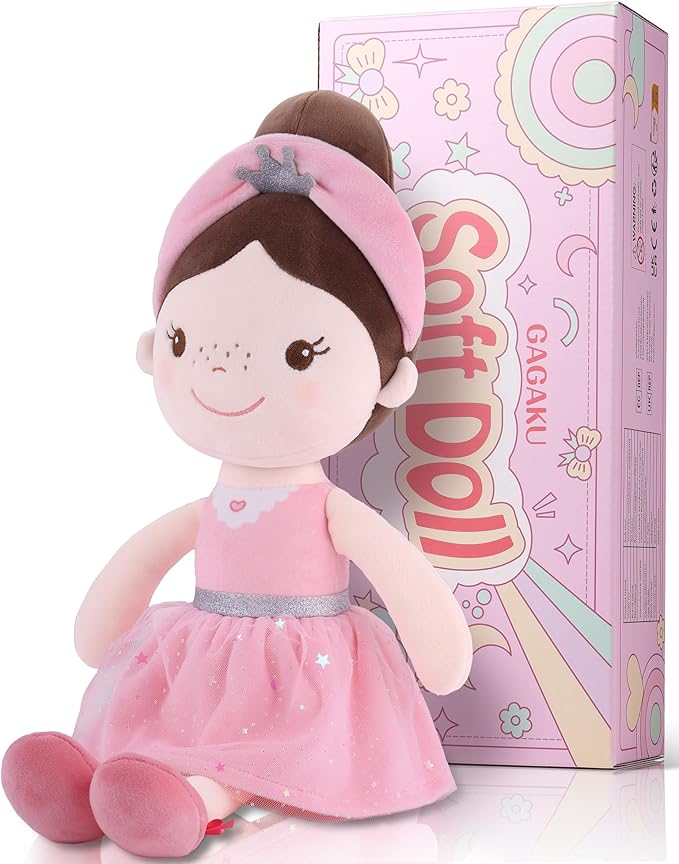 Soft Baby Doll Toys (16'') for Girls, My First Baby Rag Dolls for 1 Year Old Girl Birthday Gift Plush Doll Toys Machine Washable Baby Doll for Toddler Kids Infants - Ballet Girl