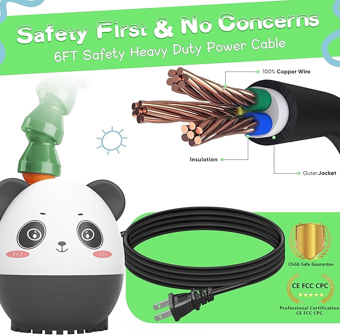 Panda Water Table Pump - DIY Dual Hose - Outdoor Water Play Table Pump for Kids Toddler Water Table, Safety First, with Panda Story Picture Book