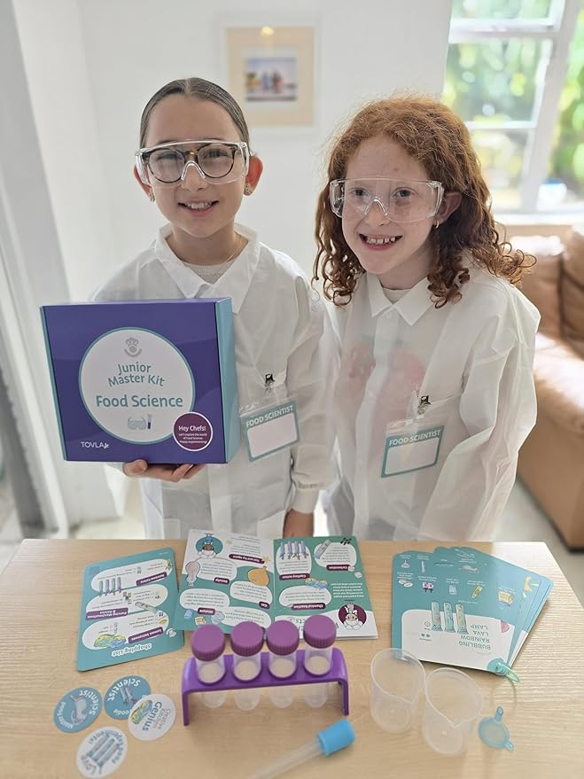 Tovla Jr. Kids Food Science Kit – Real Cooking Tools + Edible Experiments – Montessori-Inspired STEM Activity Set for Ages 4-12