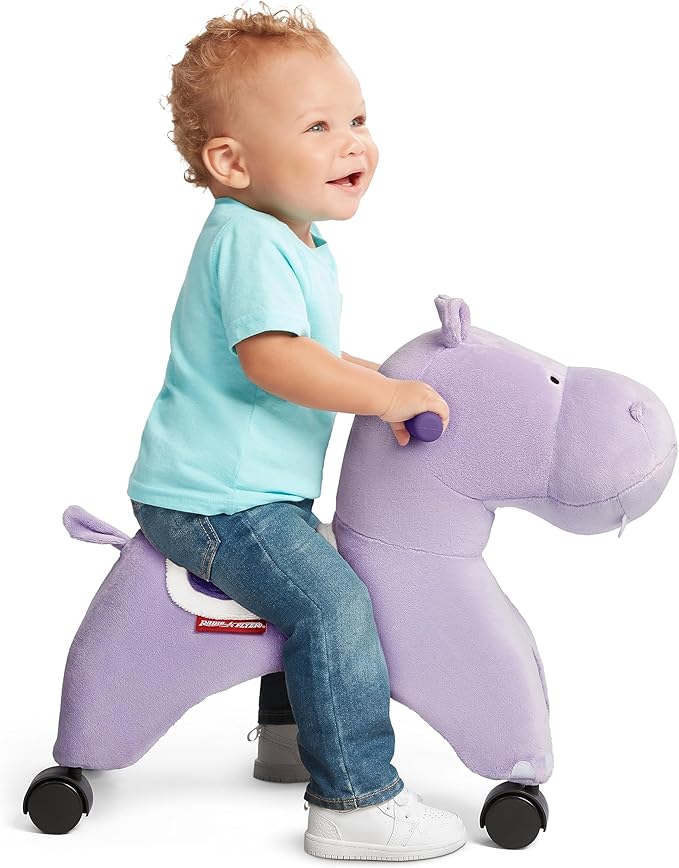Radio Flyer Holly The Rolling Hippo, Ride On Toy for Toddlers Ages 1-3, Large