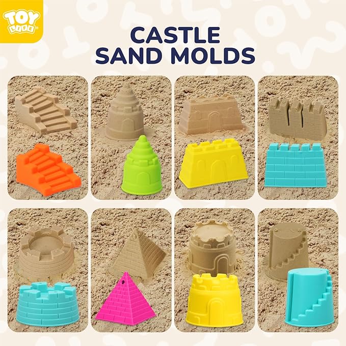 TOY Life Beach Toys for Kids Ages 4-8, Sand Toys for Toddlers 1-3, Beach Toys for Toddlers 1-3, Kids Beach Toys for Kids Ages 8-12, Sandbox Toys, Sand Castle Building Kit, Sand Toys for Kids Ages 4-8