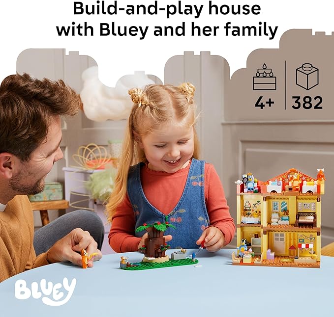 LEGO Bluey: Bluey’s Family House - Toddler Toy for 4 Year Old Boys and Girls - House Playset Includes Bluey and 5 Popular Characters - Great Birthday Gift Idea for Preschoolers - 11203