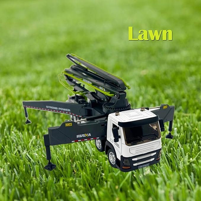 Concrete Pump Truck Construction Vehicles Toys,1:50 Scale Diecast Site Concrete Pump Truck, Toy Trucks for Kids (Green)