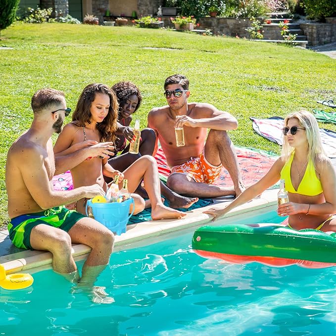 Lenwen 30 Pcs Beach Sand Buckets for Kids 5.5 Inch Easter Buckets Bulk Plastic Sand Castle Pail Beach Building Toys for Toddlers Girls Boys Gift Party Favor,5 Assorted Colors