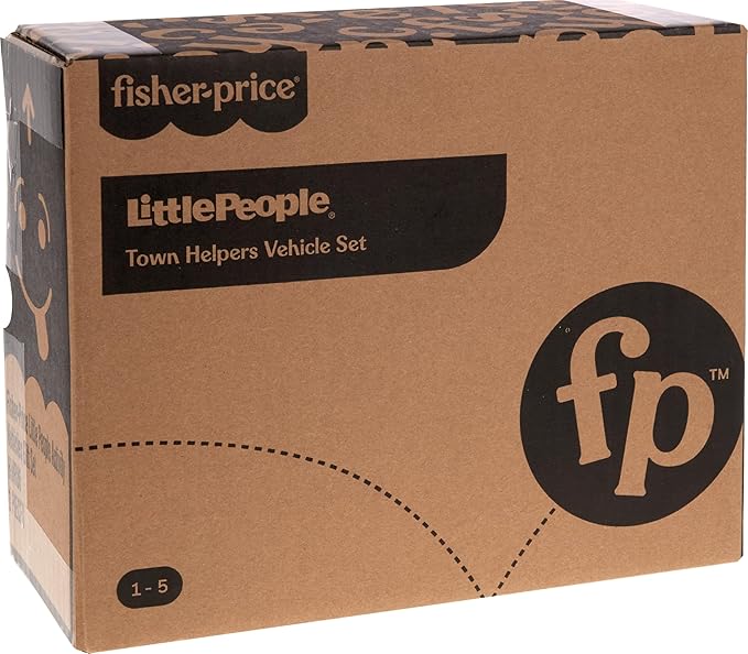 Fisher-Price Little People Toddler Playset Activity Vehicles Set with 10 Toys for Preschool Pretend Play Kids Ages 1+ Years