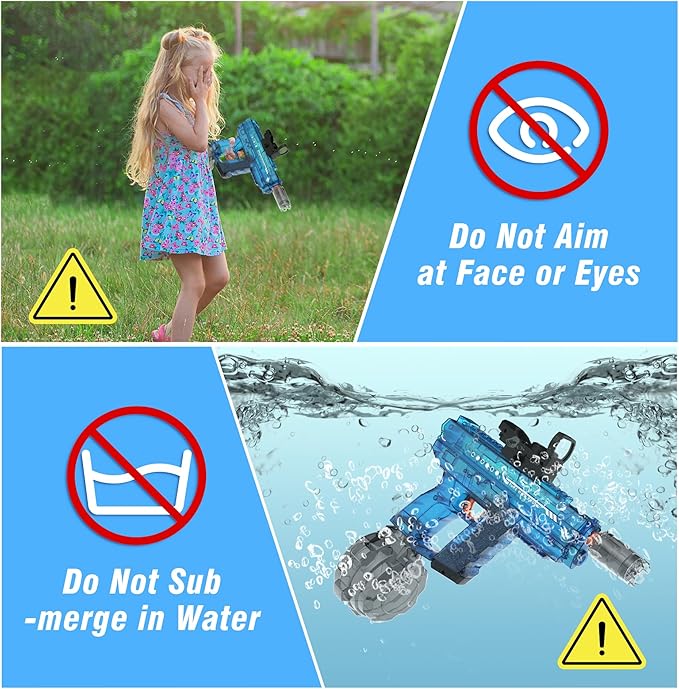 Electric Water Guns for Adults & Kids,Realistic Automatic Water Gun with 26-32 FT Long Range,800ml Large Water Tank,Splash-Resistant Design,Summer Outdoor Pool Beach Toy for Backyard Games(2 Pack)