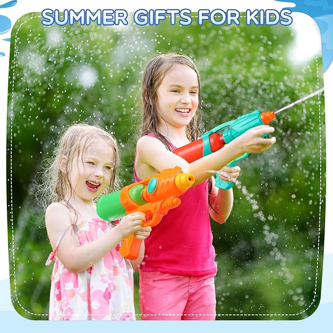 18 Pcs Large Water Guns for Kids Adults Long Range Water Pistol Toy Blaster Squirters Guns for Summer Outdoor Swimming Pool Beach Sand Fighting Play