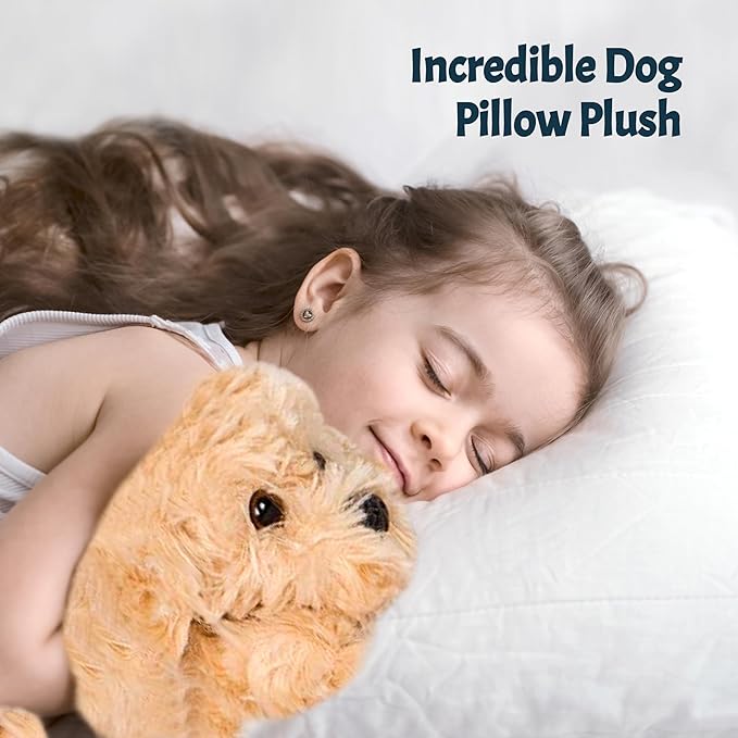 PixieCrush Adopt Me Dog Stuffed Animals for Girls Ages 3 to 8- Mommy Labradoodle with Four Puppies- Magical Dog Pillow Plushie - Enchanting Toy Dogs Surprise for Imaginative Play