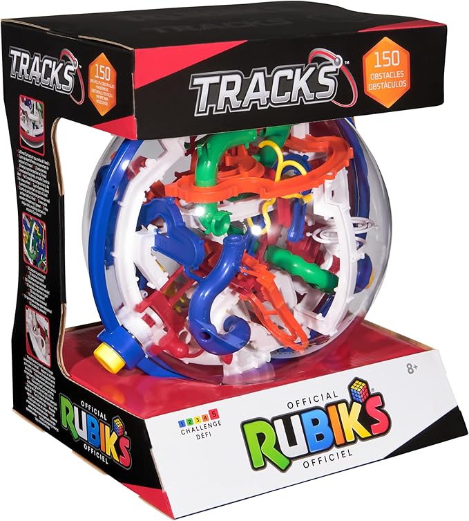 Rubik’s Cube, Rubik’s Tracks 150 3D Gravity Maze & 3D Puzzle Game with 150 Obstacles, Challenging Problem-Solving Brain Teaser, Fidget Toy & Sensory Puzzle for Adults, Teens & Kids, for Ages 8 & Up