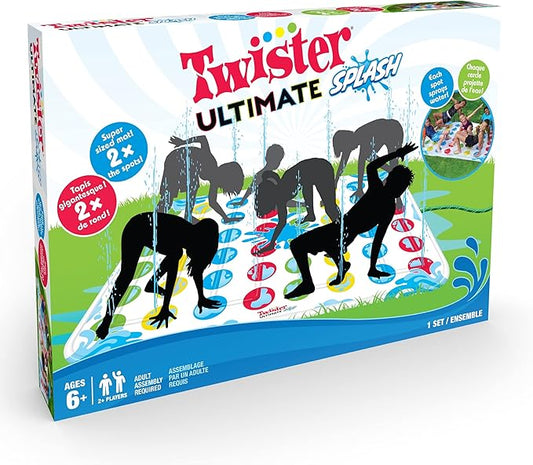 Hasbro Twister Ultimate Splash – Giant Outdoor Inflatable Water Twister Game for Kids – Backyard Summer Fun