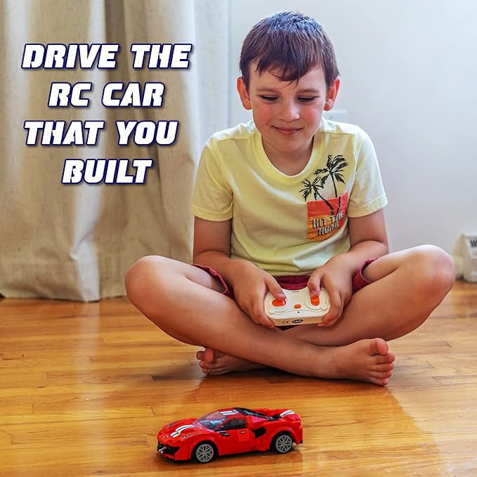 WISEPLAY STEM Toys for 7-10 Year Old Boys & Girls - 306Pcs RC Car Building Block Set - STEM Building Toys for Boys & Girls Ages 6-10 Years - Great Remote Control Car Birthday Gift for Kid