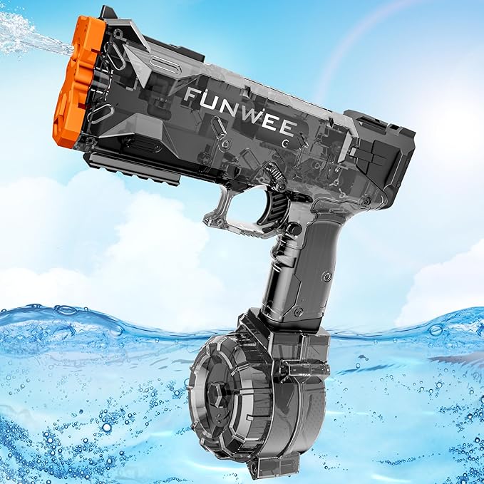 Electric Water Guns for Adult Kid, Strongest Full Automatic Water Pistol High Capacity 500+ Water Blaster, 26-30 FT Range Powerful Classic Water Squirt, Summer Outdoor Swimming Pool Water Toy