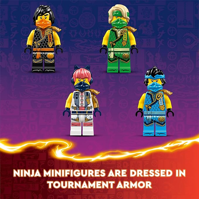 LEGO NINJAGO Ninja Team Combo Vehicle, 4 in 1 Ninja Playset for Kids with Glider, Off-Road Racer and 2 Motorcycle Toys, Birthday Gift for Boys and Girls, Ninja Toy with 6 Minifigures, 71820