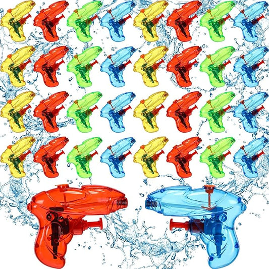 Leyndo 32 Pack Mini Water Gun for Kids Colorful Blaster Squirt Pistol Small Fun Water Gun Bulk for Outdoor Beach Game Summer Swimming Pool Party Favor(Vibrant Style)