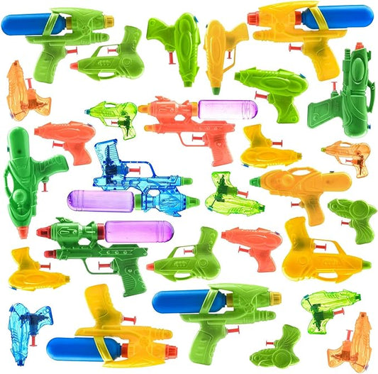 Prextex Water Guns for Kids & Adults, 30pk - Powerful Squirt Guns Bulk, Blaster Gun/Pistol, Watergun - Pool Play, Water Shooters, Outdoor & Indoor - Combo Set of Aqua Gun Bulk, Squirt Toy