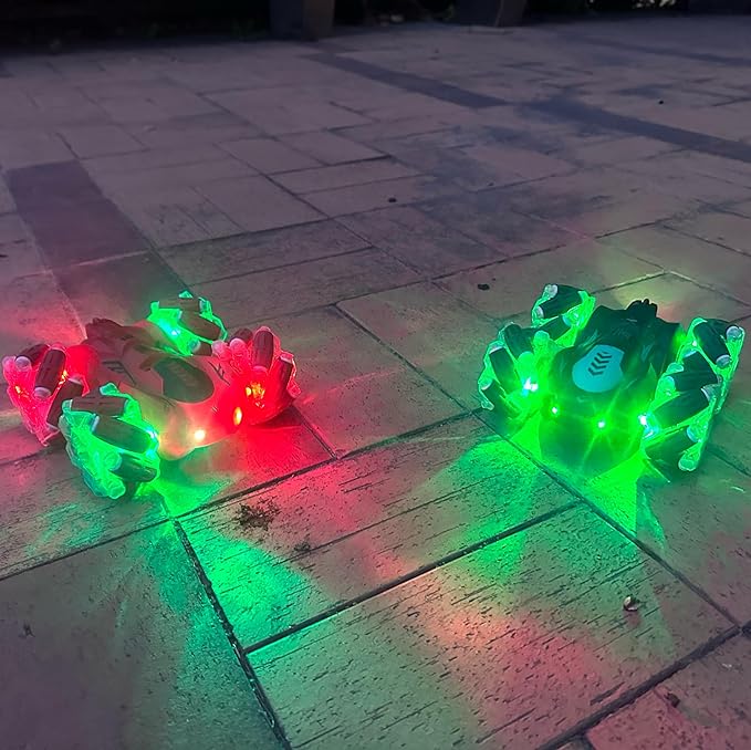 Gesture Sensing RC Stunt Car with Light, 2.4G 4WD Hand Controlled Gravity Remote Control Car Toy with 360° Flips Car for Boys Age 6 and Up Blue