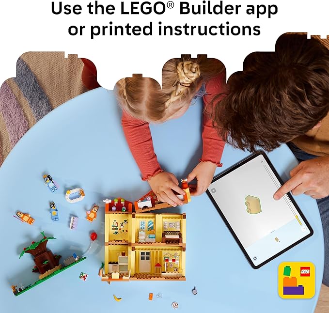 LEGO Bluey: Bluey’s Family House - Toddler Toy for 4 Year Old Boys and Girls - House Playset Includes Bluey and 5 Popular Characters - Great Birthday Gift Idea for Preschoolers - 11203