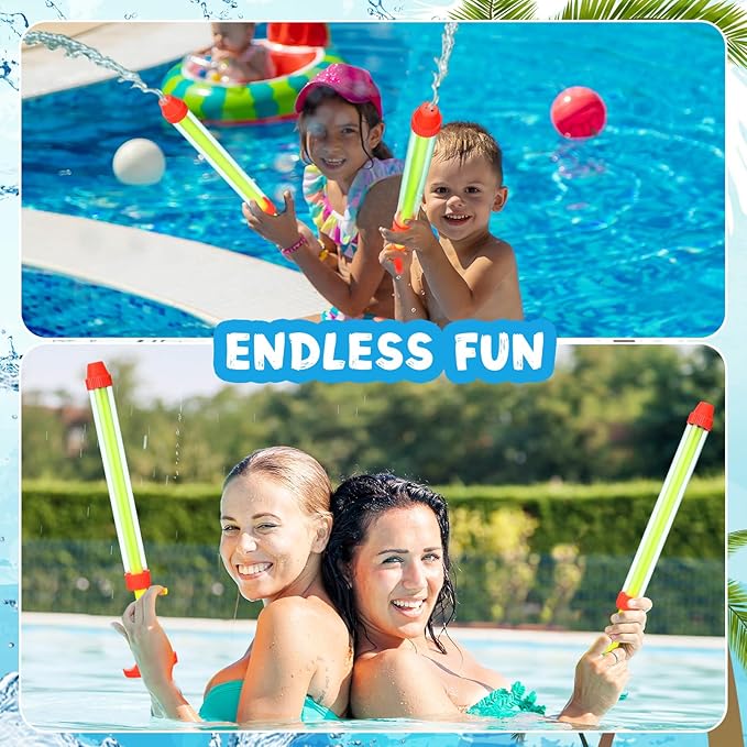 12 Pcs Water Squirter Water Shooter Bulk 16 Inch Long Water Guns with Easy Grip Handle Summer Backyard Pool Outdoor Beach Swimming Water Game Supplies