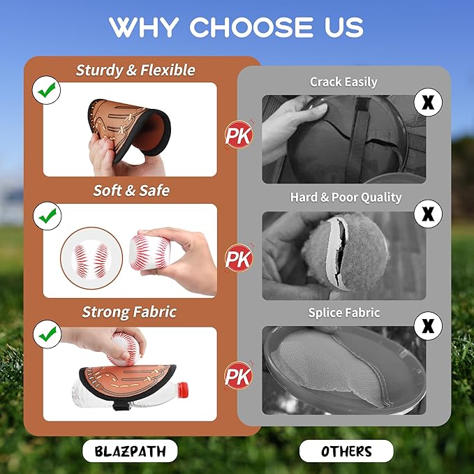 Toss and Catch Soft Ball Game Set Toys for Kids 3 4 5 6 Boy Girl, Toddler Baby Beginner Sticky Baseball Softball Catcher Glove Mitt Pad Paddle, Outdoor Indoor Tennis Ball Catching Sports Toys