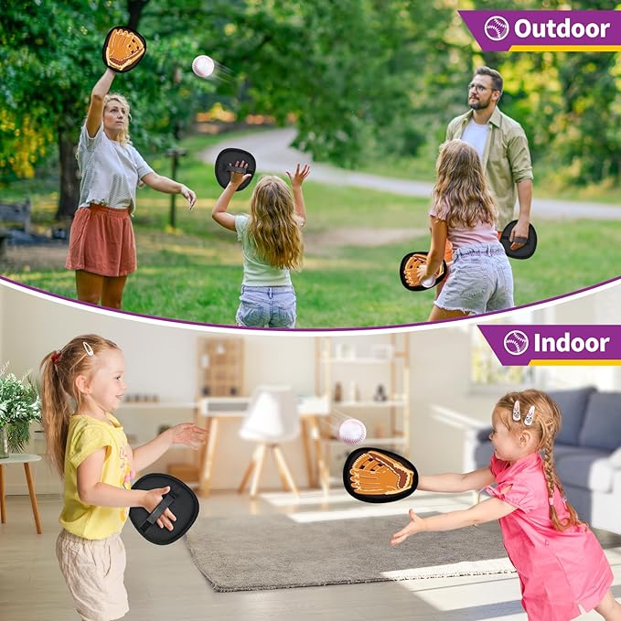 SpringFlower Catch and Toss Game, Outdoor Sport Game Toy for Toddlers Kids, Stick Ball Catch Game Set Toy Gifts for Boys & Girls,Kids Baseball Beach Outdoor Indoor Pool Game