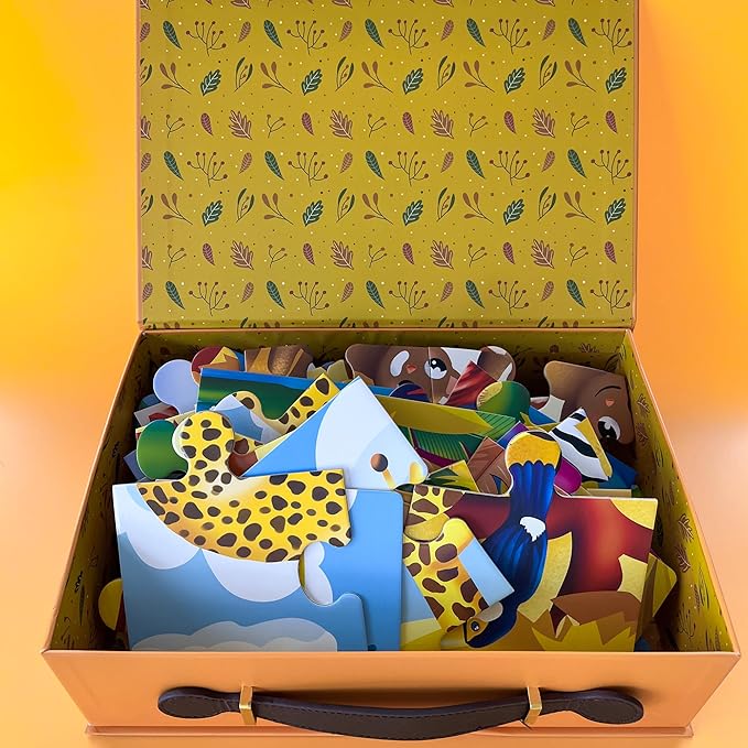 QUOKKA Giant Floor Puzzles for Kids Ages 3-5 - 2x3 Feet 48 Piece Puzzles for Kids Ages 4-8 - Educational Toys on Large Puzzles for Boys and Girls Ages 3-5 - Africa Toy Gift Activities