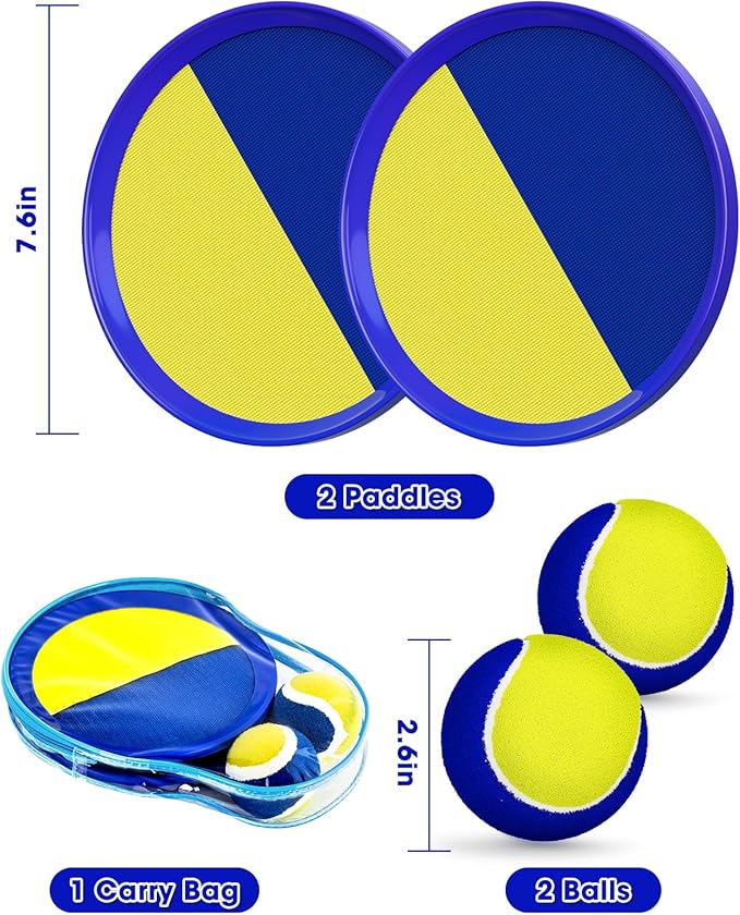 Aywewii Toss and Catch Ball Game Outdoor Toys for Kids Pool Toys Beach Toys Outdoor Yard Games Ball Catch Paddle Set for 3 4 5 6 7 8 9 10 Year Old Easter Basket Gifts