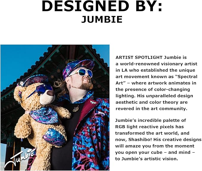 SHASHIBO Jumbie Shape Shifting Box - STEM Magnetic Fidget Cube That Transforms Into Over 70 Shapes, Download Fun in Motion Toys Mobile App (Cosmic Surfer)