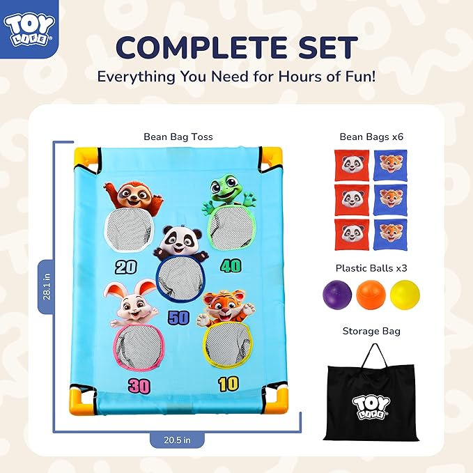 TOY Life Bean Bag Toss Carnival Games, Corn Hole, Yard Games for Kids Outdoor Game for Kids, Gift for 3 4 5 Year Old Boys Girls, Indoor Backyard Toddler Outdoor Toys for Birthday Party Family Reunion