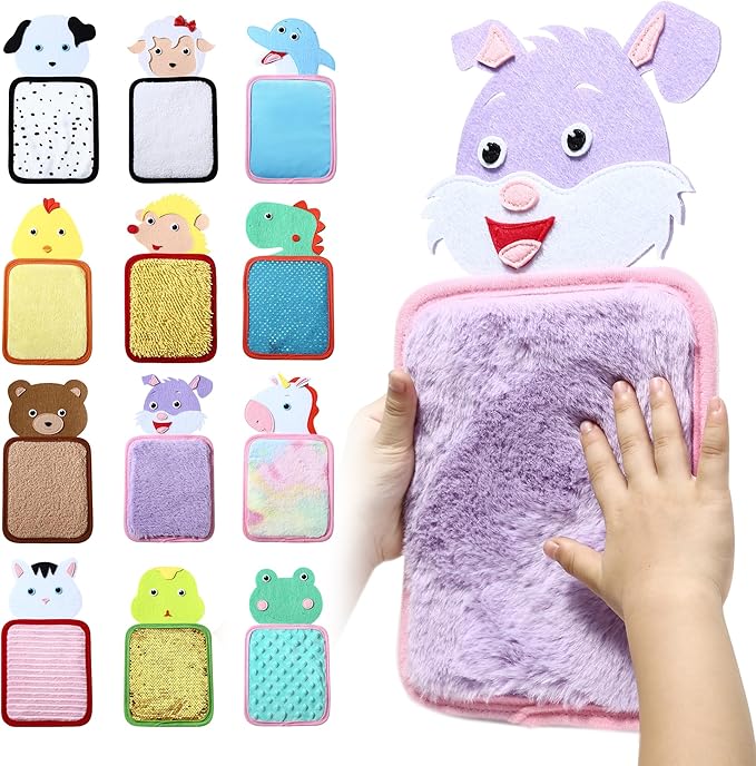 Special Supplies Sensory Mats for Early Learning Development, Tactile Textured Pads with Cute, Colorful Animals, Hand-On Play for Touch Sensitive Kids