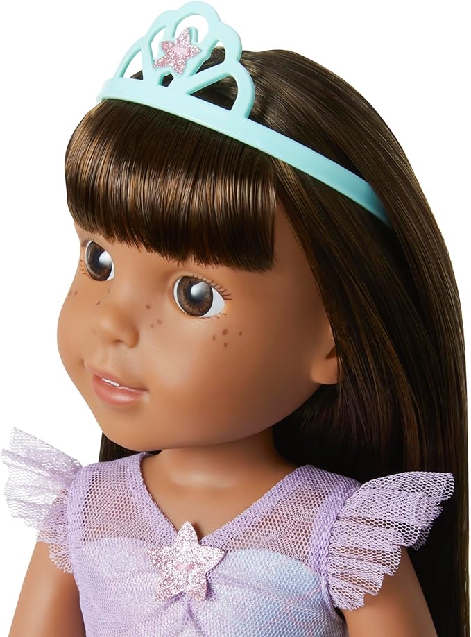 American Girl WellieWishers 14.5-inch Doll 2-in-1 Sparkly Mermaid Outfit with Headband and Ballet Flats, For Ages 4+