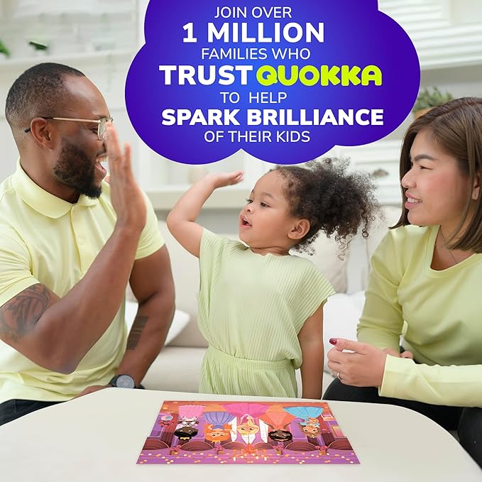 QUOKKA Puzzles for Toddlers 3-5 - 4 x 30 Pieces Puzzles for Kids Ages 2-4 - Meadow Girls Learning Jigsaw Puzzles for Kids 4-6 Years Old - Educational Toys for Boy and Girl