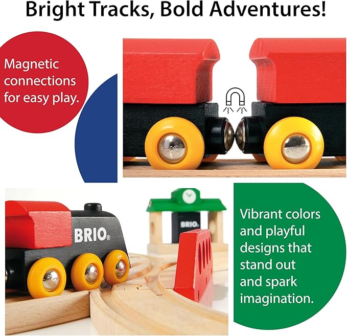 BRIO Classic Figure 8 Set - 22-Piece FSC-Certified Wood Train Set & Accessories - Includes Train, Depot, Trees, Tracks, & More - Compatible with All Sets - Fun Play for Kids Ages 2 & Up